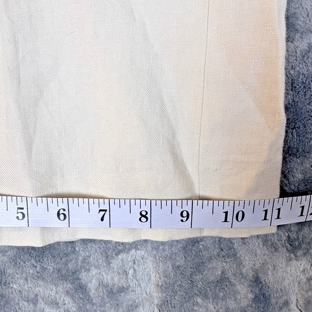 Talbots Woman‎ Womens Linen Pants Straight Leg Lightweight Classic Fit Beige 20W - Picture 11 of 13